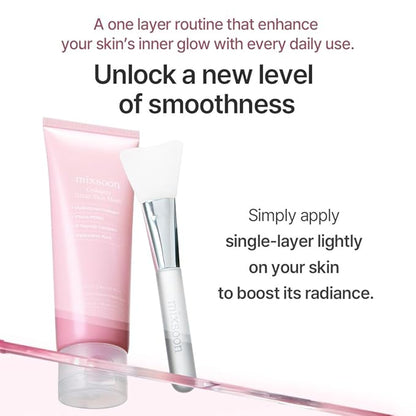mixsoon Collagen Glass Skin Mask Peel off Facial Packs 2.71 Fl. Oz. / 80ml Collagen Wrapping Hydrating, Glow, Moisturizer For Korean Glass Skin Care