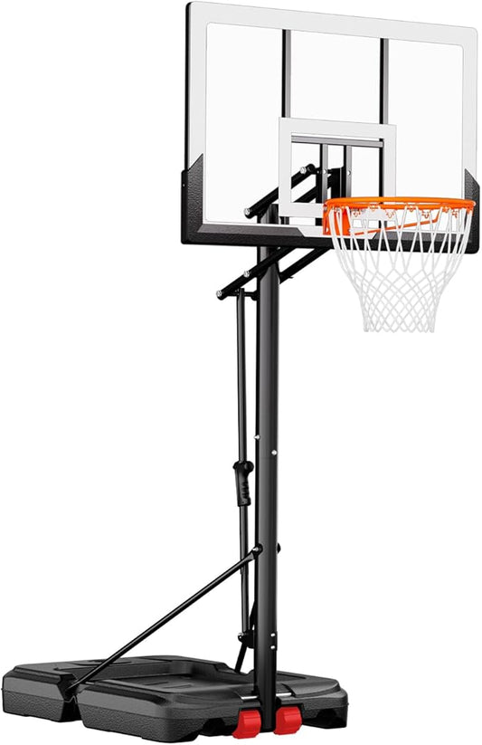 Basketball Hoop Outdoor with 45 Inch Shatterproof Backboard, Portable Basketball Goal System