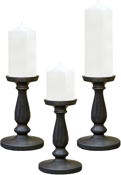 Pillar Candles 3 x 4, 6, and 8 inches, Large Handmade Candles Set of 3, Decorative Candles for Wedding, Home Decoration, Dinner, Church, Multiple Colors Available