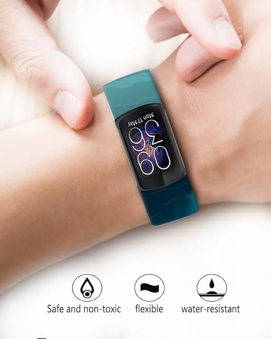 Sport Bands Compatible with Charge 6 /Charge 5 for Women Men,Soft Waterproof Replacement Straps Wristbands for Charge Advanced Fitness Tracker