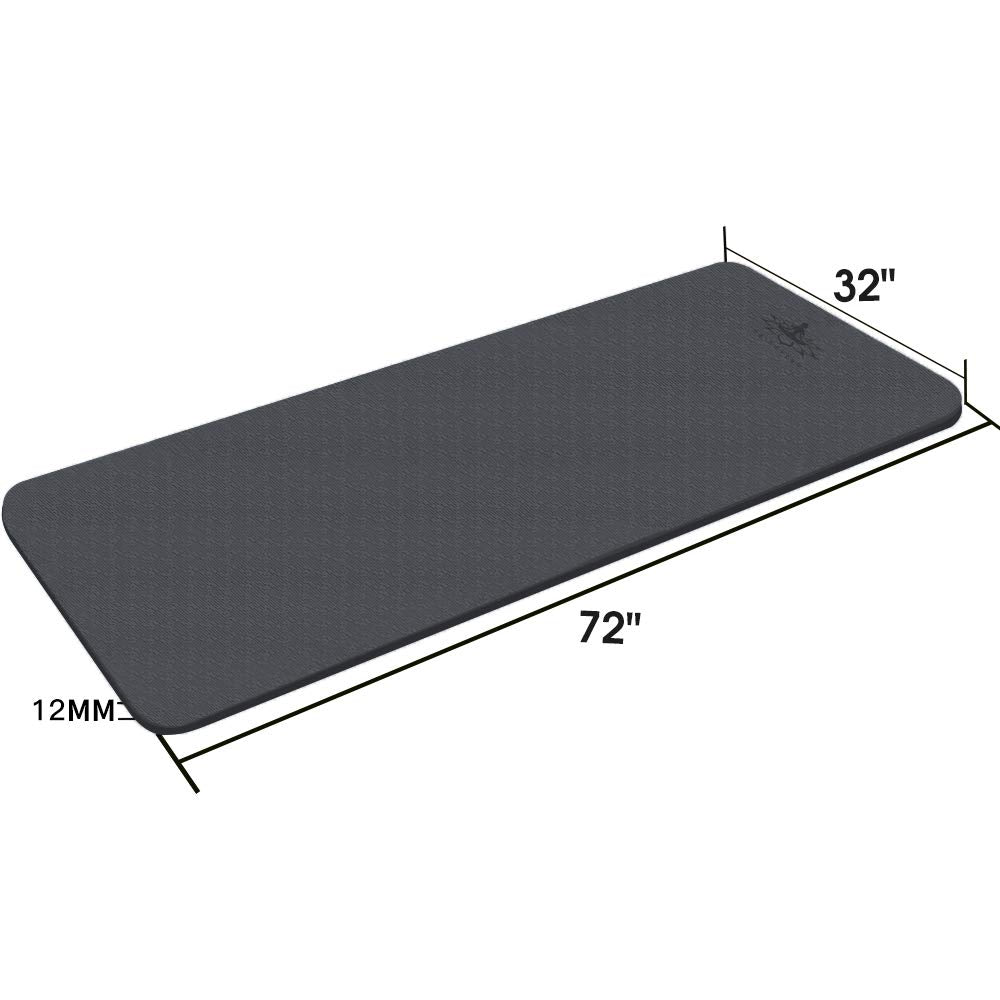 Hatha Yoga Extra Thick TPE Yoga Mat - 72"x 32" Thickness 1/2 Inch -Eco Friendly SGS Certified