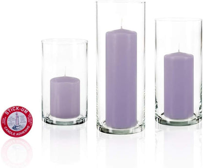 yummi Set of 36 Slim Pillars and Cylinder Vases - Lavender
