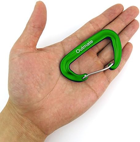 12kN 3.2"x2" Heavy-Duty Carabiner Clips - Durable, Lightweight Aluminum Alloy Carabiners for Hiking, Camping, Keychains, Dog Leashes, Hammocks & More