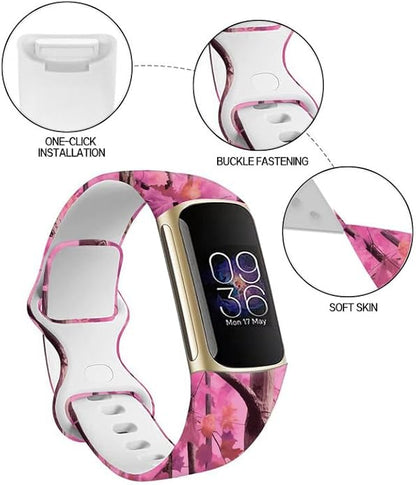 Sport Bands Compatible with Charge 6 /Charge 5 for Women Men,Soft Waterproof Replacement Straps Wristbands for Charge Advanced Fitness Tracker