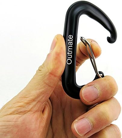 12kN 3.2"x2" Heavy-Duty Carabiner Clips - Durable, Lightweight Aluminum Alloy Carabiners for Hiking, Camping, Keychains, Dog Leashes, Hammocks & More