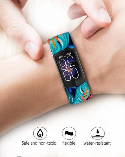 Sport Bands Compatible with Charge 6 /Charge 5 for Women Men,Soft Waterproof Replacement Straps Wristbands for Charge Advanced Fitness Tracker