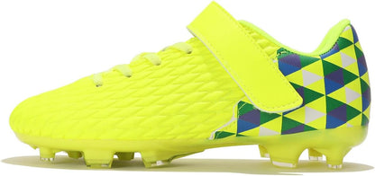 Soccer Cleats for Kids & Youth | Lightweight Football Shoes for Firm Ground | Durable Girls & Boys Soccer Cleats with Non-Slip Sole | Comfortable Soccer Boots | Unisex Size 11-6