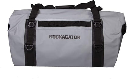 Waterproof Duffle Bag for Travel and Camping with Roll-Top Closure, Durable, All-Weather, and Versatile Dry Bag - Rockagator Mammoth Series (90 Liter, Grey/Black)
