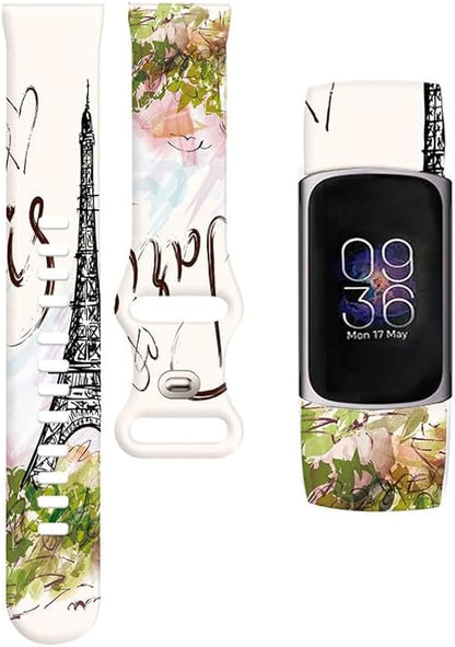 Sport Bands Compatible with Charge 6 /Charge 5 for Women Men,Soft Waterproof Replacement Straps Wristbands for Charge Advanced Fitness Tracker