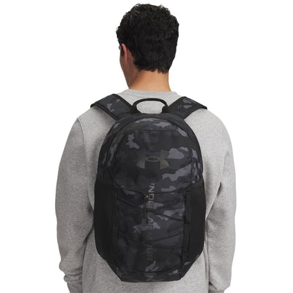 Under Armour Unisex Hustle Sport 6.0 Backpack, (002) Black/Metallic Black, One Size Fits Most