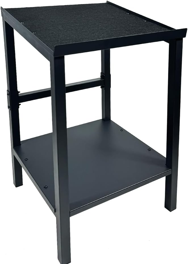 Black Heavy Duty Adjustable Dumbbell Stand - Home Gym Storage Rack with Non-Slip Base, Anti-Tip Safety & Space-Saving Design.