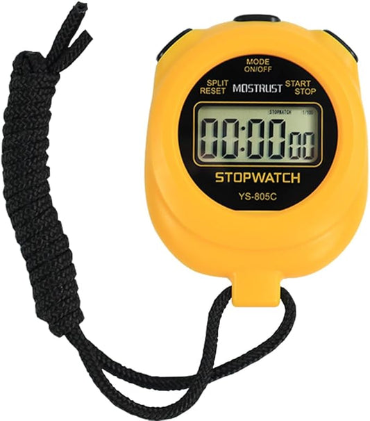 Digital Simple Stopwatch Timer, Single Lap Stopwatch Countdown Timer with On/Off, AAA