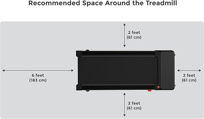 Sunny Health & Fitness Sleek Compact Smart Treadpad Treadmill with 6-Level Auto Incline, Remote Control, Shock Absorption, Optional Dual Mode Walking/Running & Free SunnyFit App Bluetooth Connectivity