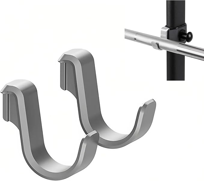 Gym Monster Works Plus & Adjustable Barbell Hooks & Skiing Handles 2 Bundle