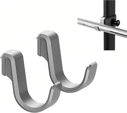 Gym Monster Works Plus & Adjustable Barbell Hooks & Skiing Handles 2 Bundle