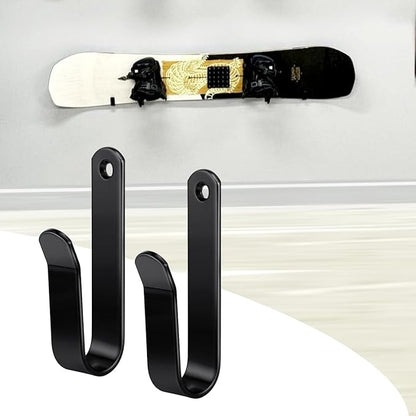 Snowboard Wall Mount Clips, Horizontal Snowboard Rack Display Stand, Snowboard Wall Mount Clips for Surfboards Skateboards Skis Home Garage