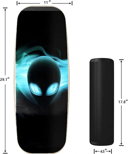 Balance Board Surf Trainer with Adjustable Stoppers - 2 Different Distance Options Balance Board for Surfing, Snowboarding, Skiing, Skateboarding, 300lbs Capacity