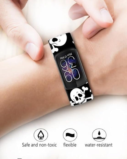 Sport Bands Compatible with Charge 6 /Charge 5 for Women Men,Soft Waterproof Replacement Straps Wristbands for Charge Advanced Fitness Tracker