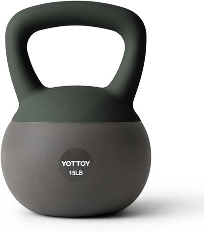 YOTTOY Soft Kettlebell, Set for Strength Training Kettlebells & Home Workouts, Soft-Sided Cushioned Base, Wide-Handle - Ideal for Men, Women, & Beginners