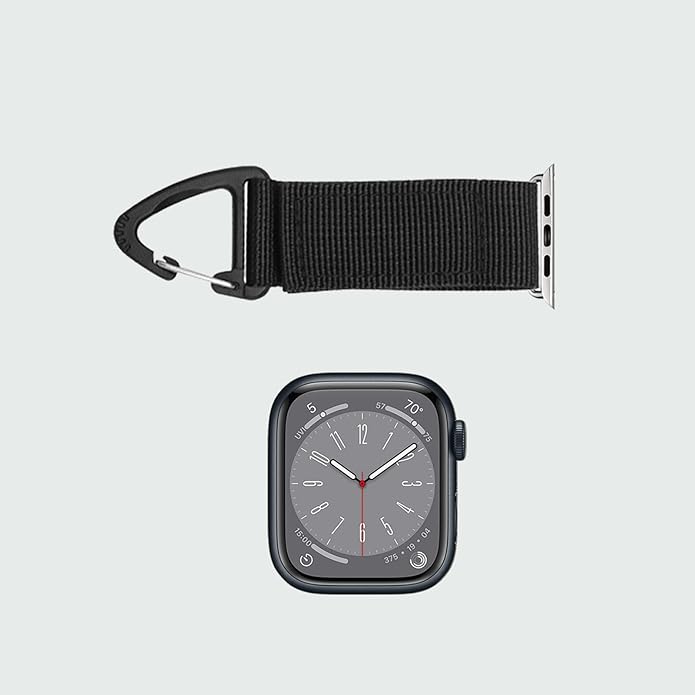 Tactical Duty Belt Keychain Compatible with Apple Watch 38mm 40mm 41mm 42mm 44mm 45mm 46mm 49mm, Watch Fob Military Braided Strap for iWatch Series 10 9 8 7 6 5 4 3 2 1, Ultra 2/Ultra/SE