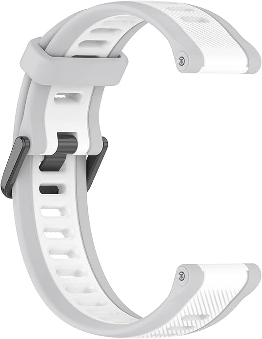 Compatible with Garmin Forerunner 165 Watch Band, 20mm Width Silicone Replacement Bands for Garmin Vivoactive 3 / Vivoactive 5 / Forerunner 55, 245, 645 Music Smartwatch