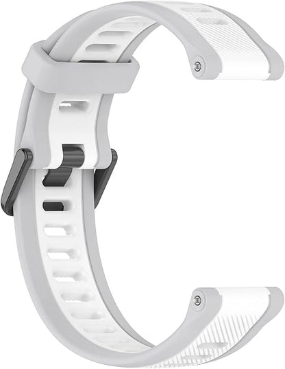 Compatible with Garmin Forerunner 165 Watch Band, 20mm Width Silicone Replacement Bands for Garmin Vivoactive 3 / Vivoactive 5 / Forerunner 55, 245, 645 Music Smartwatch