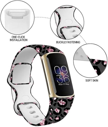 Sport Bands Compatible with Charge 6 /Charge 5 for Women Men,Soft Waterproof Replacement Straps Wristbands for Charge Advanced Fitness Tracker