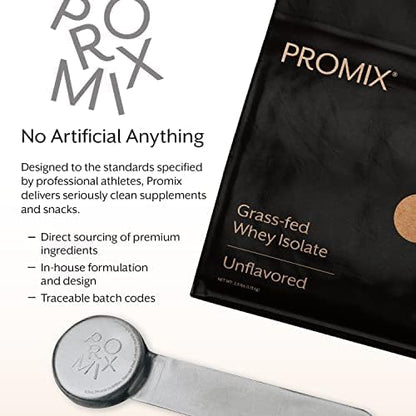 ProMix Nutrition Whey Protein Isolate Powder, Unflavored - Grass-Fed & 100% All Natural - ­Post Workout Fitness & Nutrition Shakes, Smoothies, Baking & Cooking Recipes - 2.5 Pound (Pack of 2)