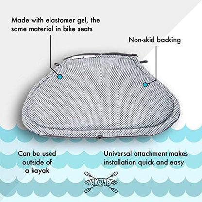 Cascade Creek Cushioned Seat Pad by, Gel Seat Pad for Kayaks and Kayak Accessories, for Outdoor Watersports and Recreation