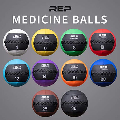 REP Weighted Slam Balls for Home Gym Fitness | 4 lb Soft Textured Medicine Ball Options | Heavy