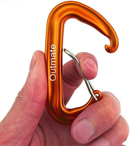 12kN 3.2"x2" Heavy-Duty Carabiner Clips - Durable, Lightweight Aluminum Alloy Carabiners for Hiking, Camping, Keychains, Dog Leashes, Hammocks & More