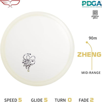 Yikun Stable Midrange Disc Golf Disc - 165-176g Glow-in-The-Dark & Standard Options | Reliable Flight for Outdoor Sports & Games | PDGA Approved (Color May Vary)