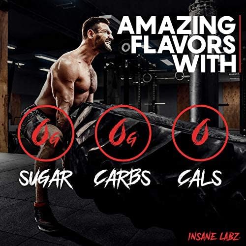 Insane Labz Psychotic Gold, High Stimulant Pre Workout Powder, Extreme Lasting Energy Focus, Pumps and Endurance with Beta Alanine, DMAE Bitartrate, NO Booster (35 Servings, Grape)