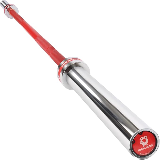 7ft Olympic Barbell, Weightlifting Barbell 28mm 45lb - 500/700/1000lbs Capacity with Smooth Spinning Sleeves, Olympic Bar Fits 2" Olympic Plates, for Snatch Clean Jerk - Home Gym Training