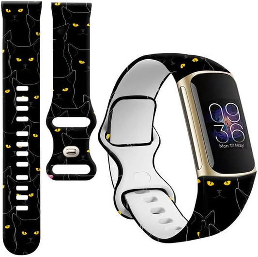 Compatible with Charge 6/Charge 5 WatchBands for Women Men,Elastic Adjustable Wristbands,Breathable Sport Band Soft Waterproof Health Tracker