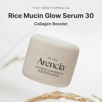 Rice Mucin Overnight Glow Face Mask Serum 30, 1.76 oz, Plumps Skin with Hyaluronic Acid