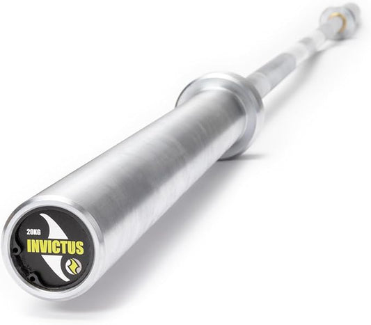 Invictus Men’s Barbell (7FT) (44LBS Bar Weight) (1500LBS Weight Capacity) Weight Training Barbell, Home Gym Fitness Essential, Strength Training Workout Bar, Portable Exercise Equipment