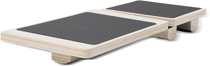 Ankle Balance Board Single Leg Wood Anti Slip Foot Strengthener Trainer for Sprained Ankle Plantar Fasciitis Posture Correcting