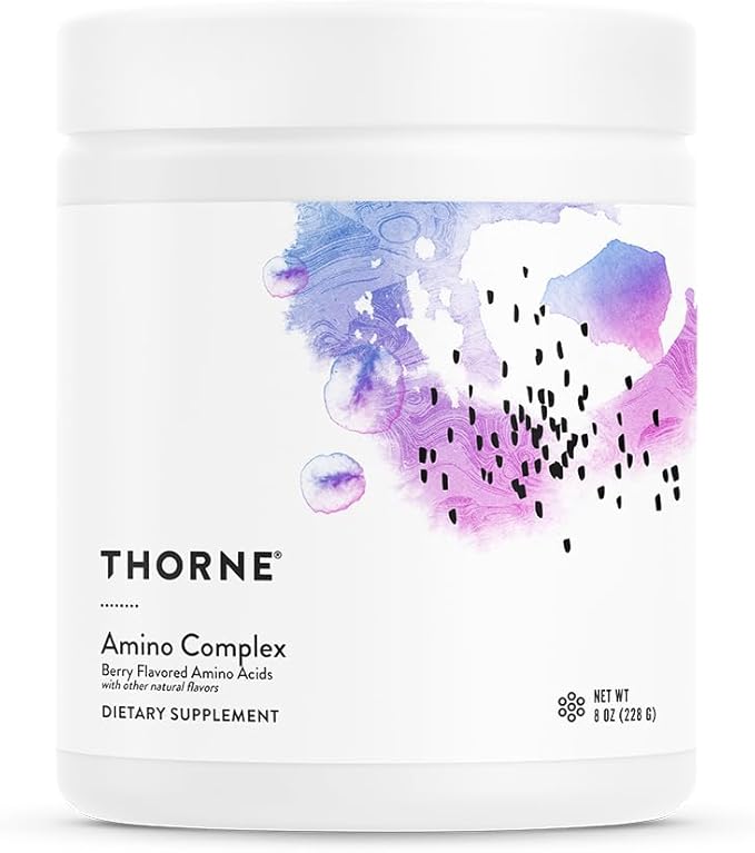 THORNE - Amino Complex - Clinically-Validated EAA and BCAA Powder for Pre or Post-Workout - Promotes Lean Muscle Mass & Energy Production* - NSF Certified for Sport - 30 Servings - 8.0 Oz - Berry