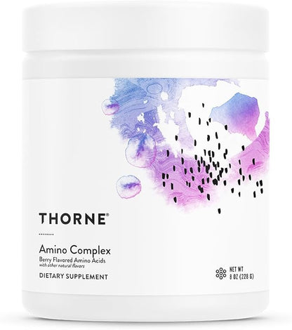 THORNE - Amino Complex - Clinically-Validated EAA and BCAA Powder for Pre or Post-Workout - Promotes Lean Muscle Mass & Energy Production* - NSF Certified for Sport - 30 Servings - 8.0 Oz - Berry