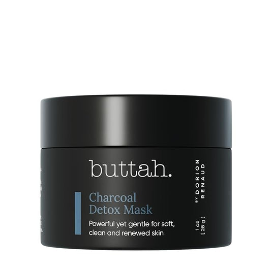Buttah Skin Charcoal Detox Mask 1 fl oz e 30 mL - Activated Charcoal - African Butters - Rose Water