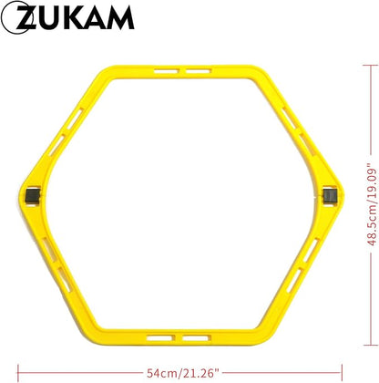 Hex Agility Rings for Speed Training & Agility Footwork Training Speed Hurdles Ladder
