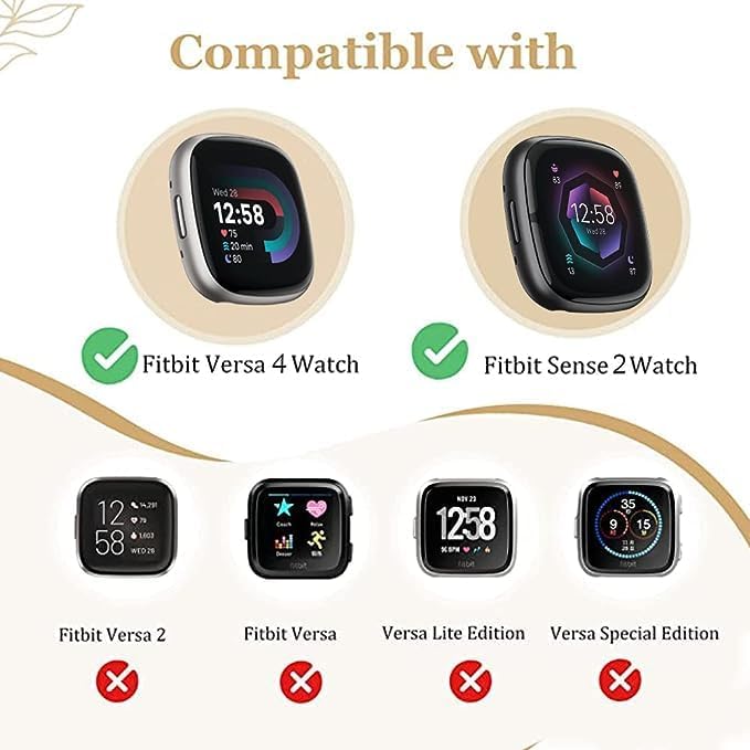 Silm Band Compatible with Fitbit Versa 4/Fitbit Sense 2 Band Cute Women, Bling Jewelry Metal Strap Replacement Compatible for Fitbit Sense/Versa 3 Women (Black)