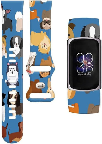 Sport Bands Compatible with Charge 6 /Charge 5 for Women Men,Soft Waterproof Replacement Straps Wristbands for Charge Advanced Fitness Tracker