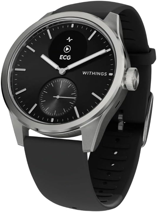Withings ScanWatch 2 - Hybrid Smart Watch, Heart Rate Monitoring, Fitness Tracker, Cycle Tracker