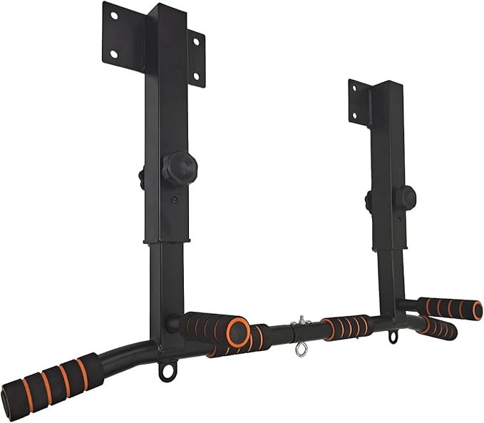 PLKO Wall Mount Pull Up Bar Wall Mounted Body Press Pull Up Bar Gym Chin-Up for Upper Body Workout