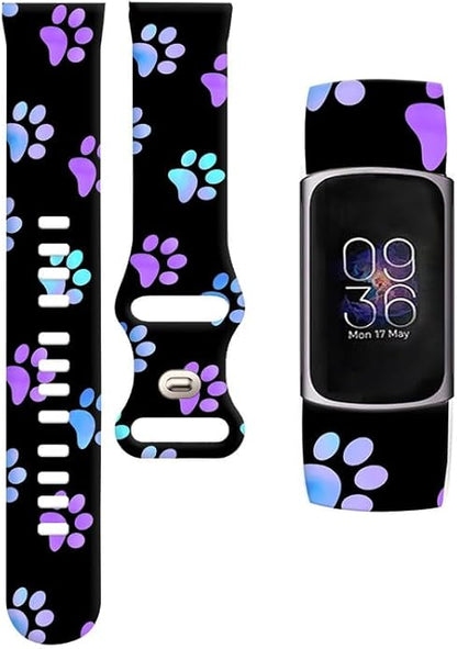 Sport Bands Compatible with Charge 6 /Charge 5 for Women Men,Soft Waterproof Replacement Straps Wristbands for Charge Advanced Fitness Tracker