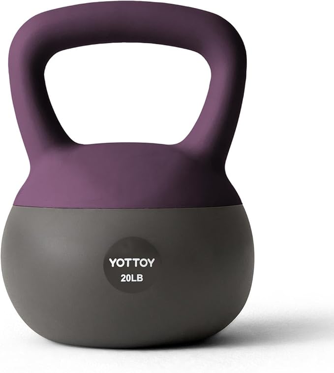 YOTTOY Soft Kettlebell, Set for Strength Training Kettlebells & Home Workouts, Soft-Sided Cushioned Base, Wide-Handle - Ideal for Men, Women, & Beginners