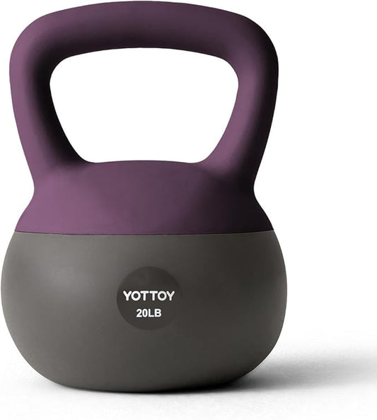 YOTTOY Soft Kettlebell, Set for Strength Training Kettlebells & Home Workouts, Soft-Sided Cushioned Base, Wide-Handle - Ideal for Men, Women, & Beginners