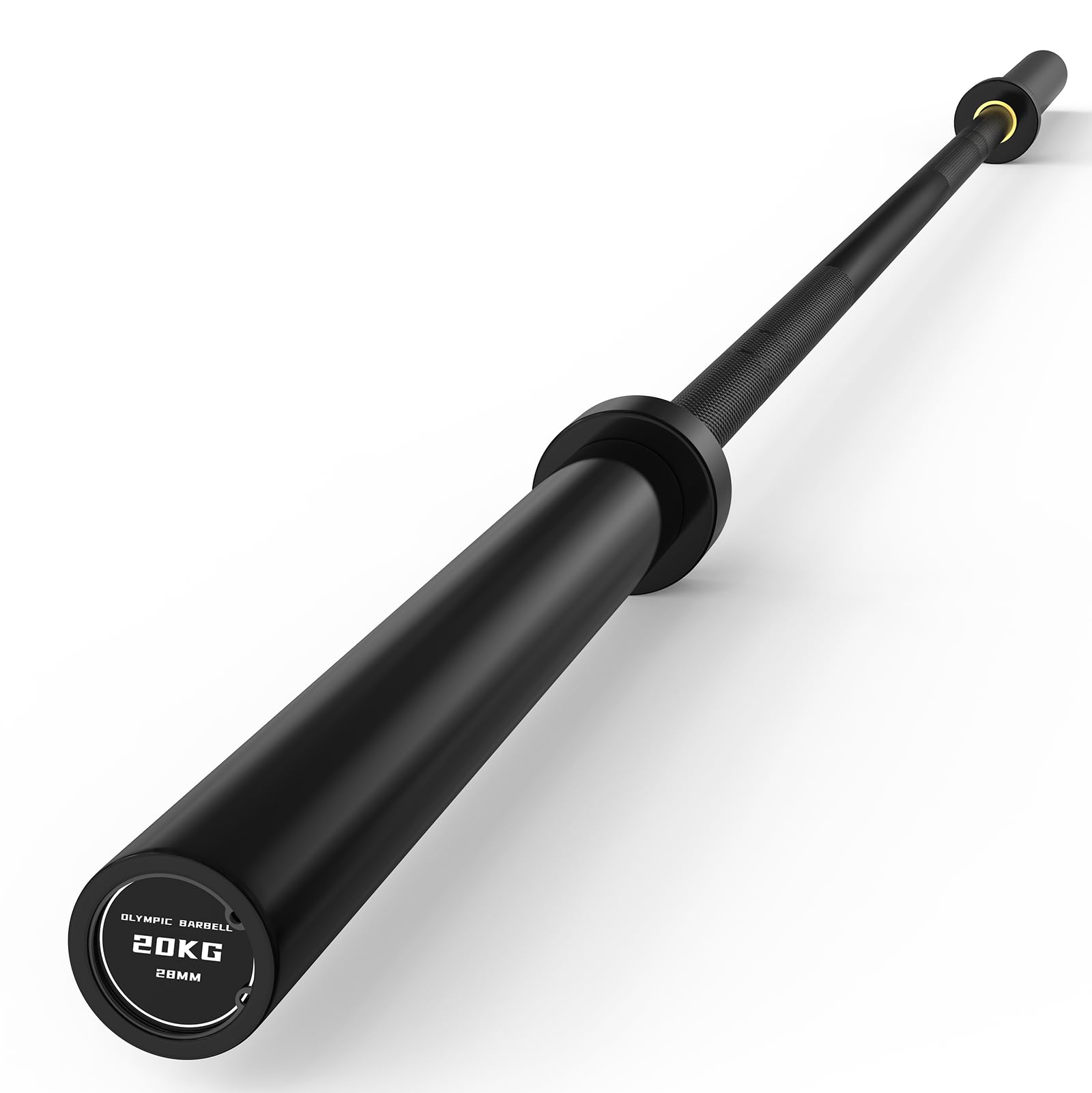 PAPABABE 7ft Barbell Olympic Barbell 1000lb Capacity Home Gym Black Elite
